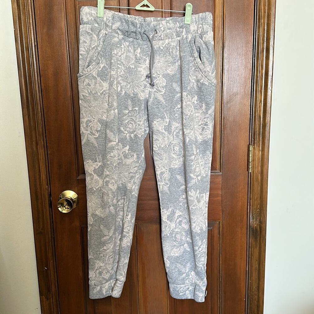 Adidas | Floral Printed Climalite Post Game Joggers Size L